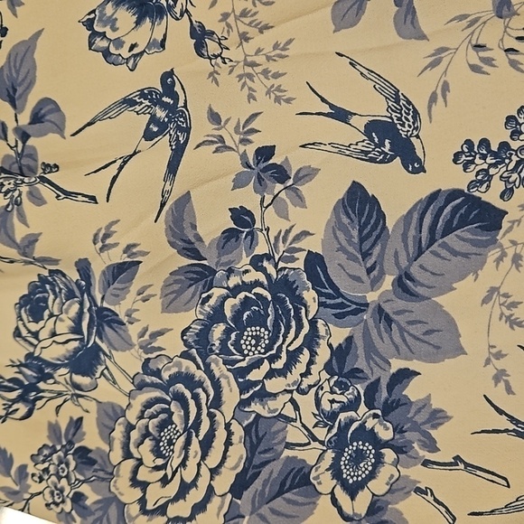 💕REFORMATION💕 Kourtney Dress ~ Pompadour Blue Floral Bird Print 12 NWT - Picture 13 of 16